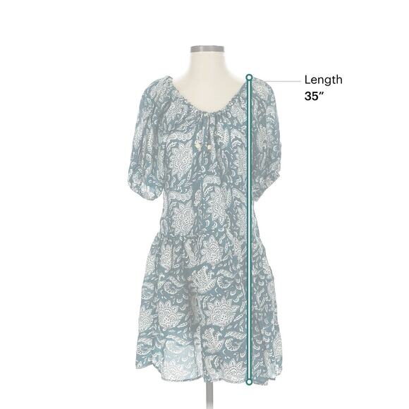 Hannah Blue and White Midi Dress - Picture 5 of 6